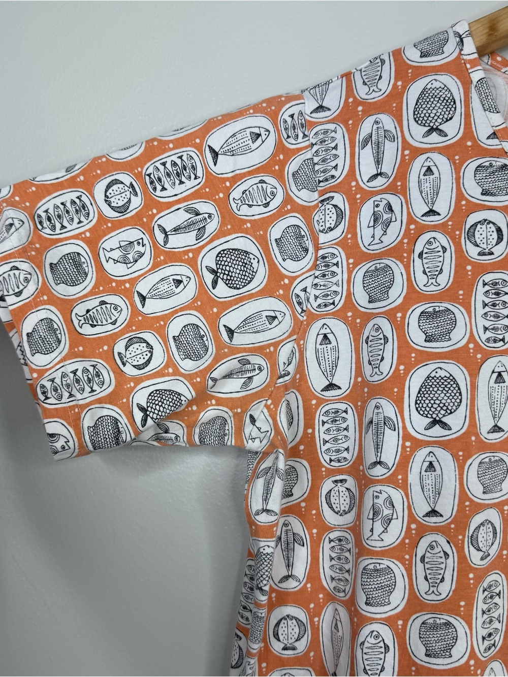 Svaha Novelty Fish Print Scoop Neck Dress Pockets XL - Picture 5 of 7